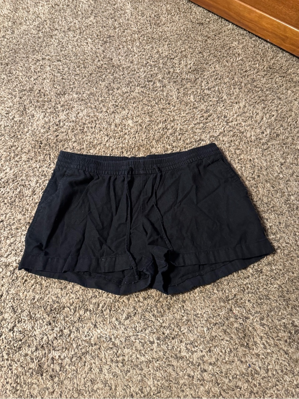Old Navy Black High-Waist linen material Shorts